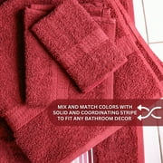 Mainstays Basic Washcloth, Soft 100% Cotton and Highly Absorbent Washcloth, Red