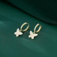 thumbnail image 5 of 925 Sterling Silver CZ Buffterfly Hoop Earrings for Women Teens Sparkling Butterfly Hoop Earrings Huggie Drop, 5 of 6