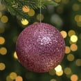 thumbnail image 2 of Glittery Pink Sequin Christmas Ball Ornament 6" (152mm), 2 of 3