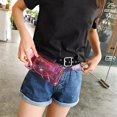 thumbnail image 4 of Cinturón Fanny Packs Riñoneras Mujer Transparente Jelly Chest Bolsos (Rosa) Likrtyny multifunción de oficina, 4 of 7