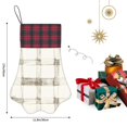 thumbnail image 2 of Dog Paw Decorative Socks 17x11.8in Top With A Strap Design For Easy Hanging For Festive Christmas Party Decorations Ivory Checked Hand-Drawn Sketch_2, 2 of 8