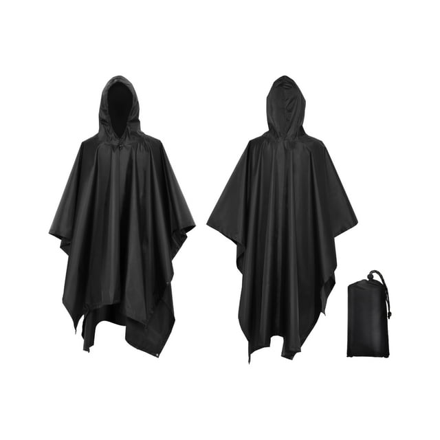 Poncho de lluvia Poncho de lluvia impermeable 3 en 1, capa de lluvia ligera con capucha, manta de Pi Tomshoo Poncho de lluvia