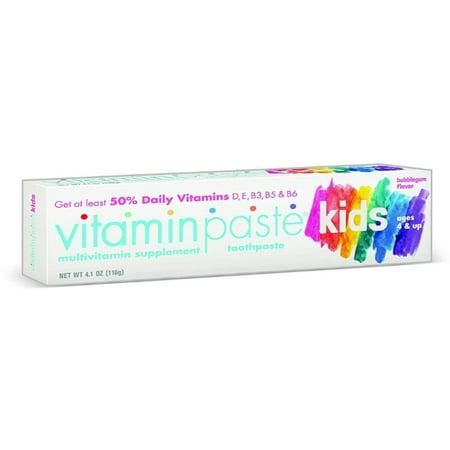 Vitaminpaste Kids Toothpaste, Bubblegum Flavor, 4.1 oz