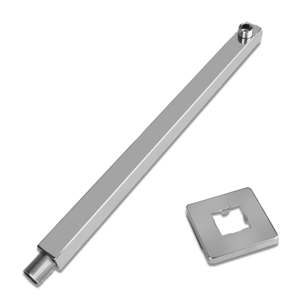 WallMounted Shower Head Extension Arm Bathroom Rainfall Adjustable