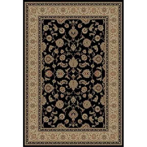 Barclay Sarouk 7 ft. 10 in. x 9 ft. 10 in. Rectangular Area Rug in Black