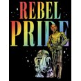 thumbnail image 2 of Women's Star Wars C-3PO and R2-D2 Rebel Pride  Graphic Tee Black Large, 2 of 3