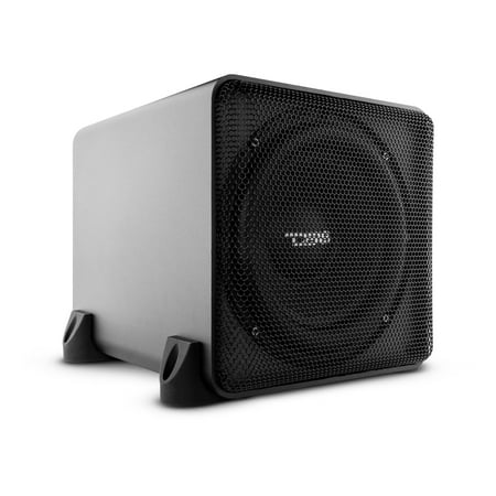 DS18 SQ82 8" Car Audio Subwoofer plus 8" Passive Subwoofer in High End Aluminum Enclosure 1200 Watts