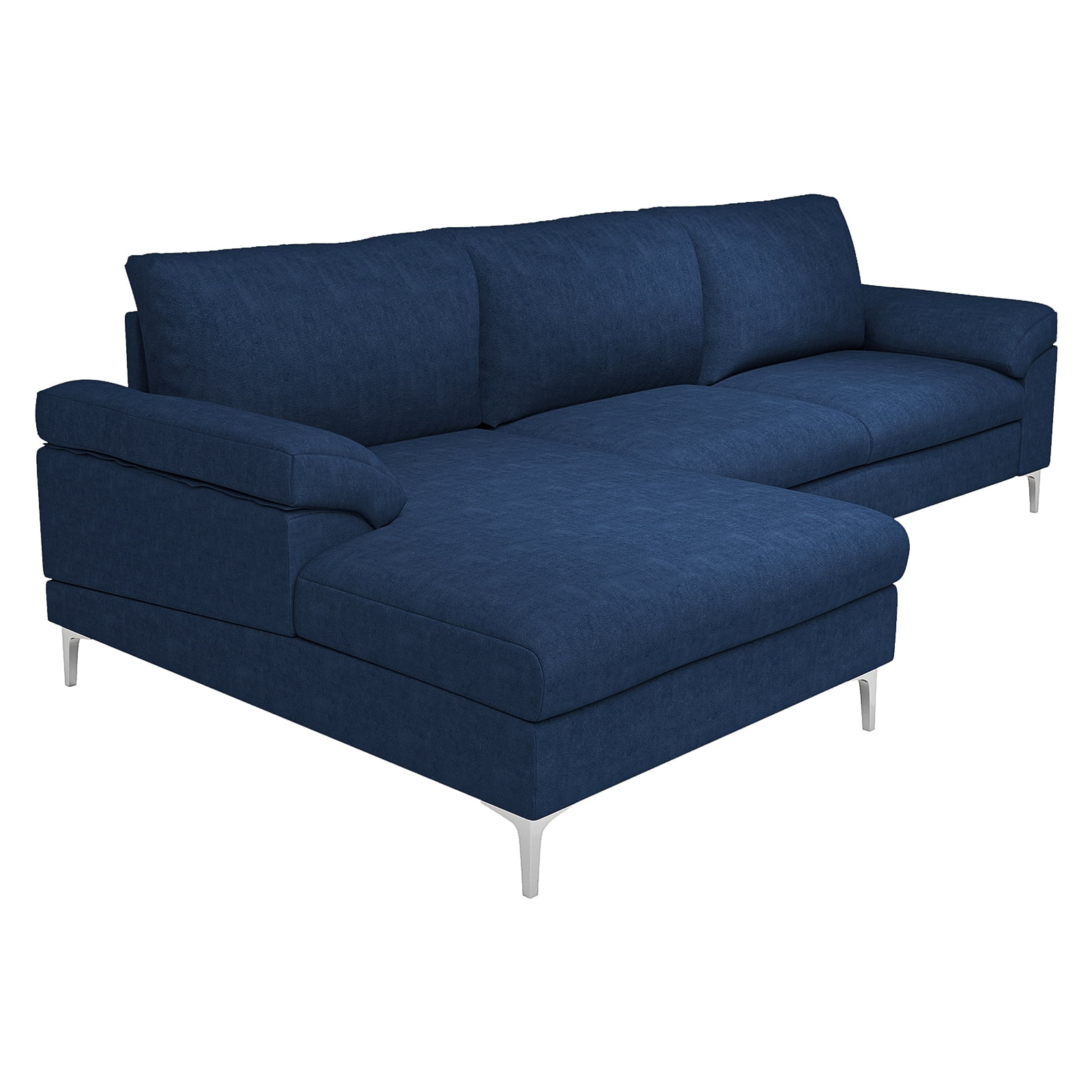 Kepooman Modern L-Shaped Convertible Sofa, Sectional Sofa Bed for Small Space Living Room, Blue Kepooman Modern L-Shaped Convertible Sofa, Sectional Sofa Bed for Small Space Living Room, Blue