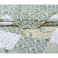 thumbnail image 3 of All American Collection Floral Blue Printed Patchwork Cotton Quilt, Full - Reversible, 3 of 6