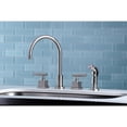 thumbnail image 7 of Elements of Design Claremont Double Handle Widespread Kitchen Faucet with Pla..., 7 of 7
