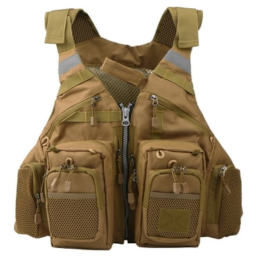 Baggra Fishing Safety Life Jacket 209lb Bearing Breathable Padded Floatation Device Utility Waistcoat for Swimming Sailing