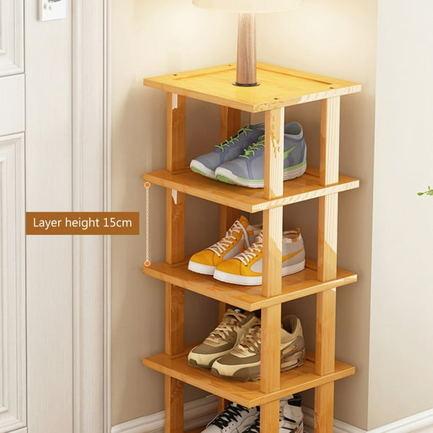 GENERICO Zapatero Organizador Bambú Multiuso 4 Niveles 70x58cm 10672