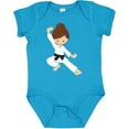 thumbnail image 3 of Inktastic Karate Girl, Cute Girl, Black Belt, Brown Hair Girls Baby Bodysuit, 3 of 5