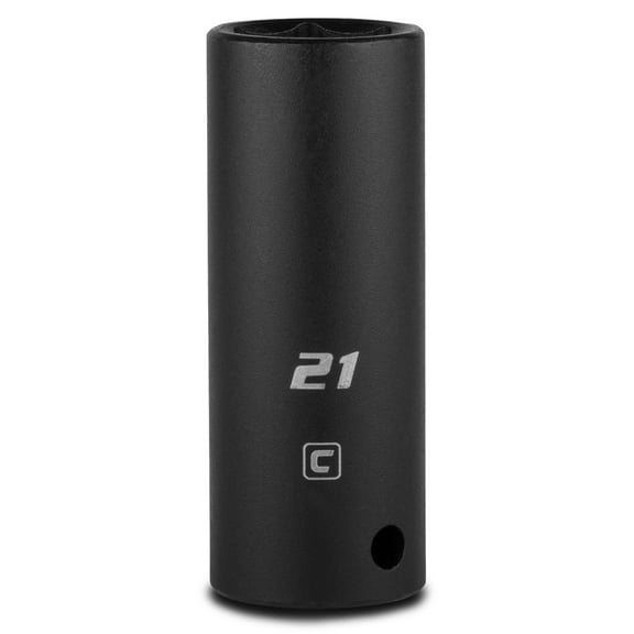 Capri Tools 21 mm Deep Impact Socket, 1/2-Inch Drive, 6-Point, Metric