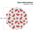 thumbnail image 2 of Lsque Hand Drawn Watermelon Pattern 4" Drink Coasters Set of 4, PVC Leather Absorbent Coasters, Table Coaster Set Decorative Coffee Cup Coasters Housewarming Gift -Octagon, 2 of 6