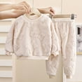 thumbnail image 2 of NOLDARES Toddler Kids Baby Boy Clothes Fall Winter 2pcs Graphic Print Long Sleeve Tee Sweatshirt Tops Elastic Joggers Pants Outfits Clothing Set(Beige,2-3 Y), 2 of 4