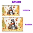 thumbnail image 5 of Welcome Fall Siberian Husky Enjoys School Time Autumn Fall Leaves Indoor Rug Husky Dog Lover Gifts Carpet Living Bed Room Sofa Home Decor - 02013, 5 of 5