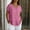 Light pink, variant on Linen Shirts for Women Short Sleeve V Neck Button Down Loose Gauze Blouses, S