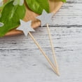 thumbnail image 3 of EeaseMX 50 adornos con estrellas brillantes para cupcakes, postres, cumpleaños, bodas, fiestas (plateados), 3 of 7