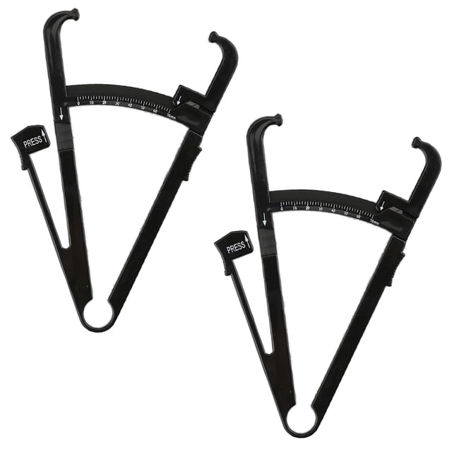 Calibrador de grasa corporal de 2 piezas - Dispositivo portátil de medición de grasa corporal IMC - Calibrador de pliegues cutáneos mide la grasa corporal para hombres y mujeres