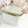thumbnail image 3 of Bewildely Caja de almacenamiento de gran capacidad de contenedor de arroz de aplicación amplia blanca para plástico organizado de arroz de Organizadores de utensilios de cocina, 3 of 6