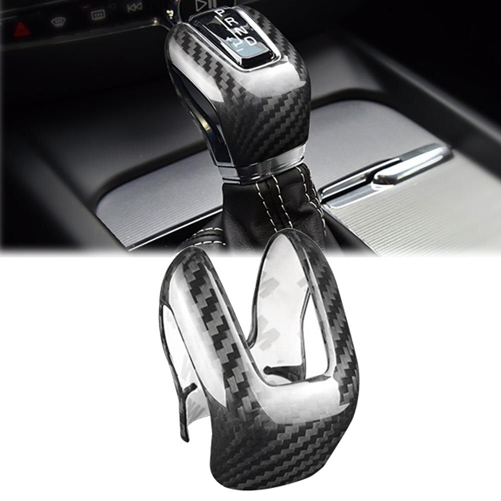 ZS Carbon Fiber Car Gear Shift Knob Cover For Volvo XC60 XC90 S60 S90