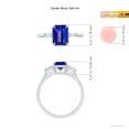 thumbnail image 5 of ANGARA Natural 1.5 ct Tanzanite & Baguette Diamond Three Stone Ring in 14K White Gold for Women (Size-8x6mm) | December Birthstone, Anniversary, Jewelry Gift for Women | Natural Tanzanite Ring, 5 of 9