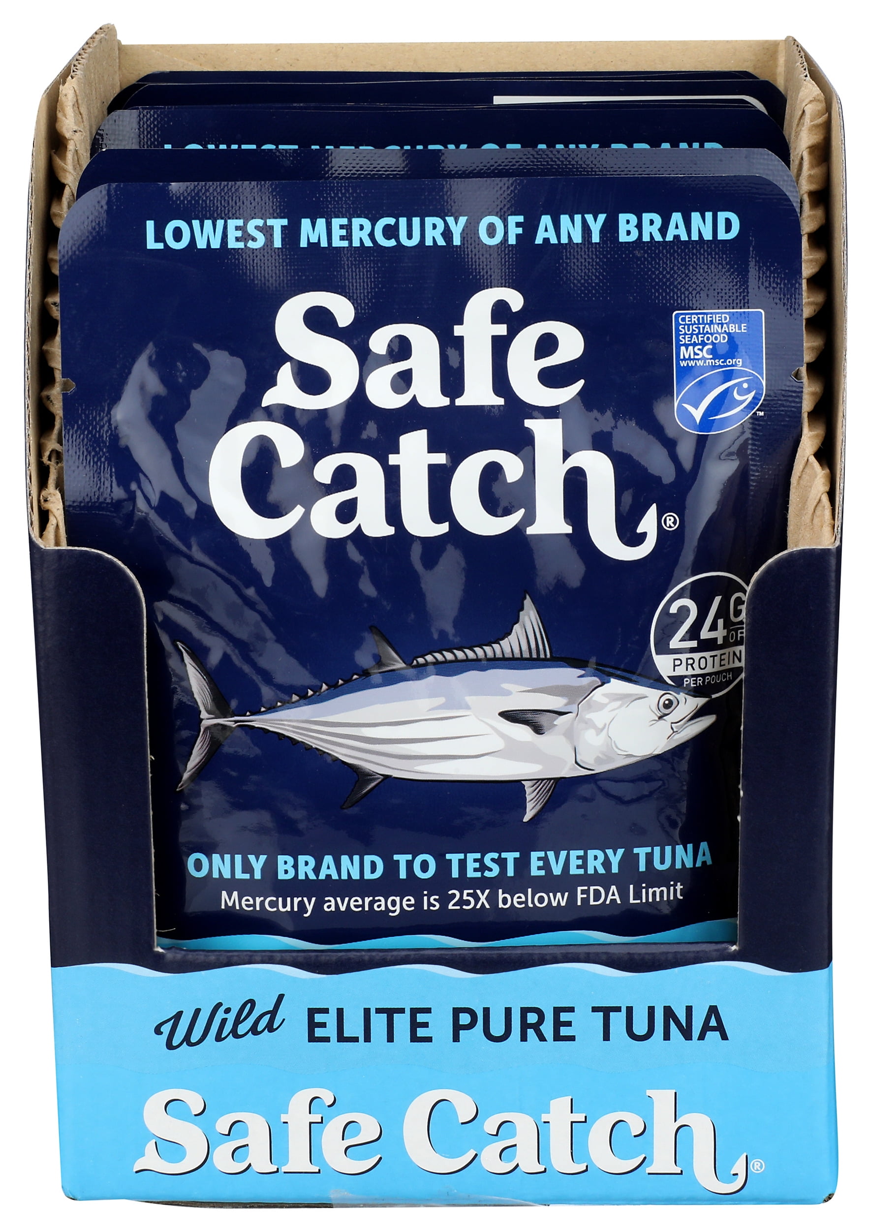 Pack of 12, Safecatch Elite Wild Tuna Pouch, 3 oz