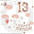 thumbnail image 3 of 13th Birthday Decoration Rose Gold, 13 Party Supplies Decoration, 13th Sash, 13 Cake Topper, 13th Photo Props, confetti Balloons, Curtain, 3 of 4