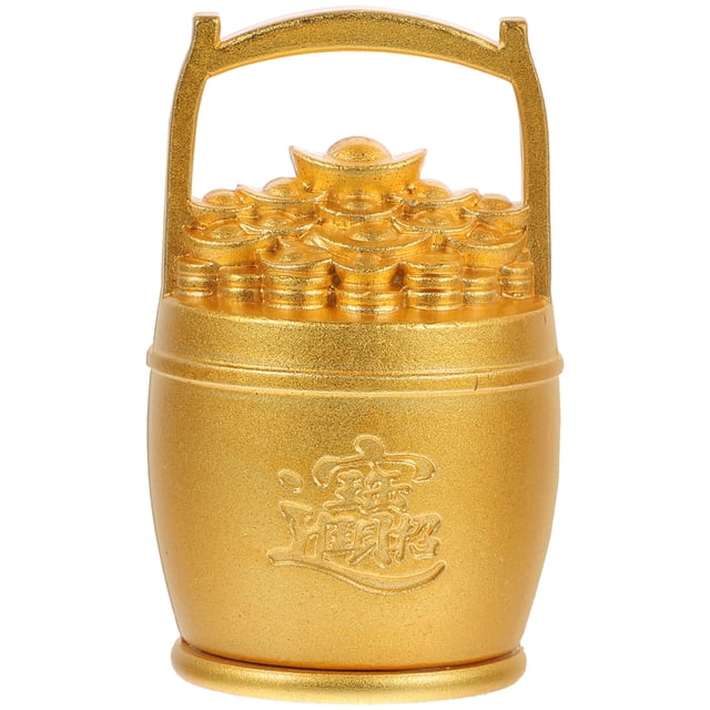 Chinese Style Treasure Bucket Copper Cornucopia Ornament Photography Layout Prop