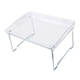 thumbnail image 3 of Estante de Almacenamiento de Escritorio, Estante de Organizador de Mesa Plegable apilable Simple Evita El Espacio de Deformación para Ahorrar Transparente para Baña para, 3 of 8