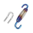 thumbnail image 6 of 2 Set 33mm 1.3" Motorcycle Exhaust Pipe Spring with Hooks Stainless Steel Mounting Springs Silver Tone Blue, 6 of 6