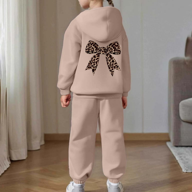 CXYYY Back to School Outfits for Girls Size 3-4,Cute Bow Print