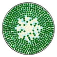 Ktaxon Green Flower Mosaic Wrought Iron Outdoor Accent Table