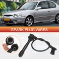 thumbnail image 2 of Cables de Bujía de Encendido de Coche Unique Bargains 7mm para Hyundai Accent L4 1.5L 1997 DOHC No.2750126A00 - Paquete de 4, 2 of 7