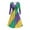 Multicolor Z, variant on ZQUUVOU Women's Carnival Festival Dress V Neck Long Sleeve Flowy Dress Casual Waist Mini Holiday Outfits Swing Skater Multicolor G