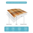 thumbnail image 4 of Quilt King Size Bedding Set, Orange Checked Fall Reversible Summer Quilt 3 Pieces, Thanksgiving Buffalo Plaid Lightweight Bedspreads Coverlets with 2 Pillow Shams for All Seasons, 4 of 5