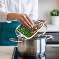 thumbnail image 4 of Colorful Spring Floral Pot Holders for Kitchen Heatproof Potholder, 3 Pack Summer Botanical Oil Painting Hot Pads Multipurpose Oven Pads Cloth Potholders Trivet for Cooking Baking, 4 of 8