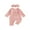 Pink, variant on BemeyourBBs Baby Girl Outfits Bow Letter Embroidery Jumpsuit with Headband