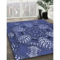 thumbnail image 3 of Ahgly Company Machine Washable Indoor Square Transitional Blue Area Rugs, 6' Square, 3 of 7