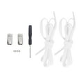 thumbnail image 2 of Shoe Laces  Attraction Rope Buckle Lazy Shoelace Fixed Elasticity Shoelaces Metal Small White, 2 of 7