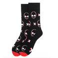 thumbnail image 2 of Urban-Peacock Men's Novelty Fun Socks - Aliens - Black - 1 Pair, 2 of 5