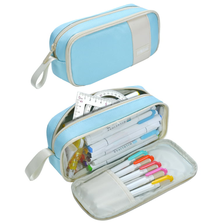 Home Times Pencil Case Pencil Pouch Can Expand Pencil Bag Big Capacity Pencil  Bag Large Storage Pouch Pencil Case Aesthetic Pencil Case for Students  Girls & Boys(Ink Blue) 