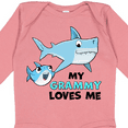 thumbnail image 4 of Inktastic My Grammy Loves Me with Cute Sharks Boys or Girls Long Sleeve Baby Bodysuit, 4 of 5