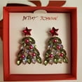 thumbnail image 2 of Betsey Johnson Xmas Pink and White Christmas Tree Stud Earrings, 2 of 2