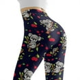 thumbnail image 5 of DISNIMO Koala Cherry Printed High Waisted Yoga Pants Tummy Control, Soft Workout Leggings for Women, Breathable Yoga Pants Leggings for Workout Sport, Blue, XS, 5 of 6