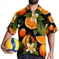 thumbnail image 4 of Tangerine Men's Casual Hawaiian Button Down Short Sleeve Summer Beach Printed Shirt, 4 of 6
