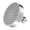White, variant on Adjustable High Pressure Rainfall Shower Head with Easy Clean Rubber Nozzles and Quick Installation in Black