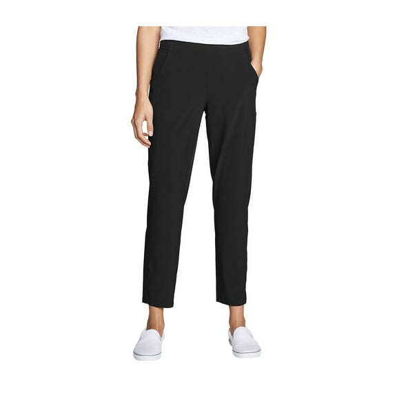 Eddie Bauer Women's Plus Sz Pants 3X Ladies' Ankle Length w/ Pockets Black