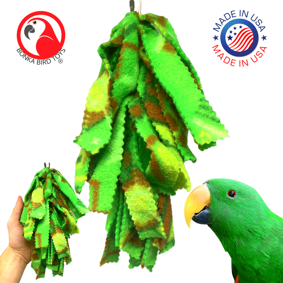 Bonka Bird Toys 2939 Triple Knotted Fluff Cozy Fleece Medium Bird Toy